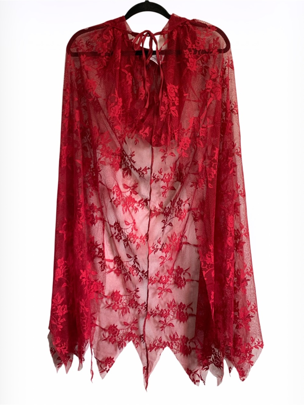 Spirit Floral Lace Hooded Halloween Costume Cape Only